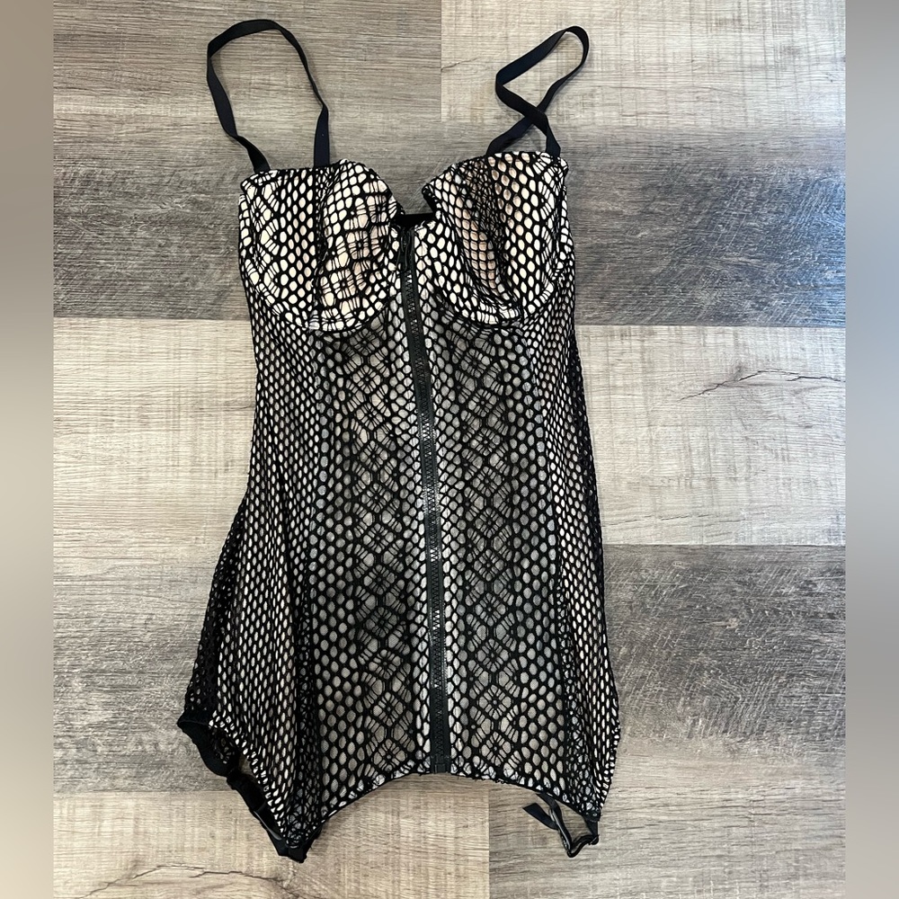 Victoria’s Secret Fishnet Zip Bustier